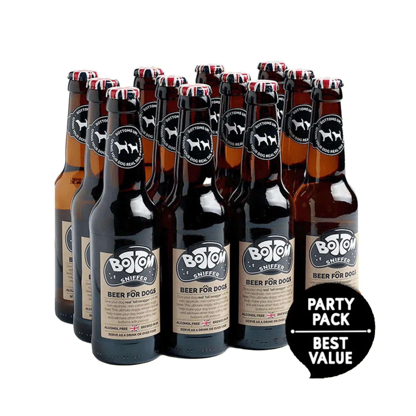 Woof&Brew Bottom Sniffer Dog 'beer' Gift Treat - Pet Wipes & Poo Bags