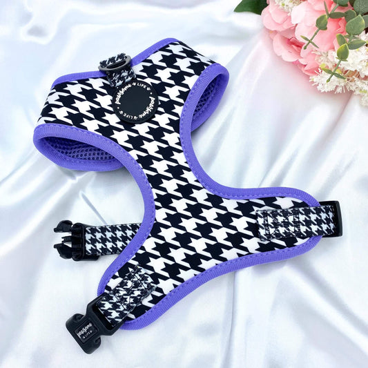Chic Houndstooth Dog Harness
