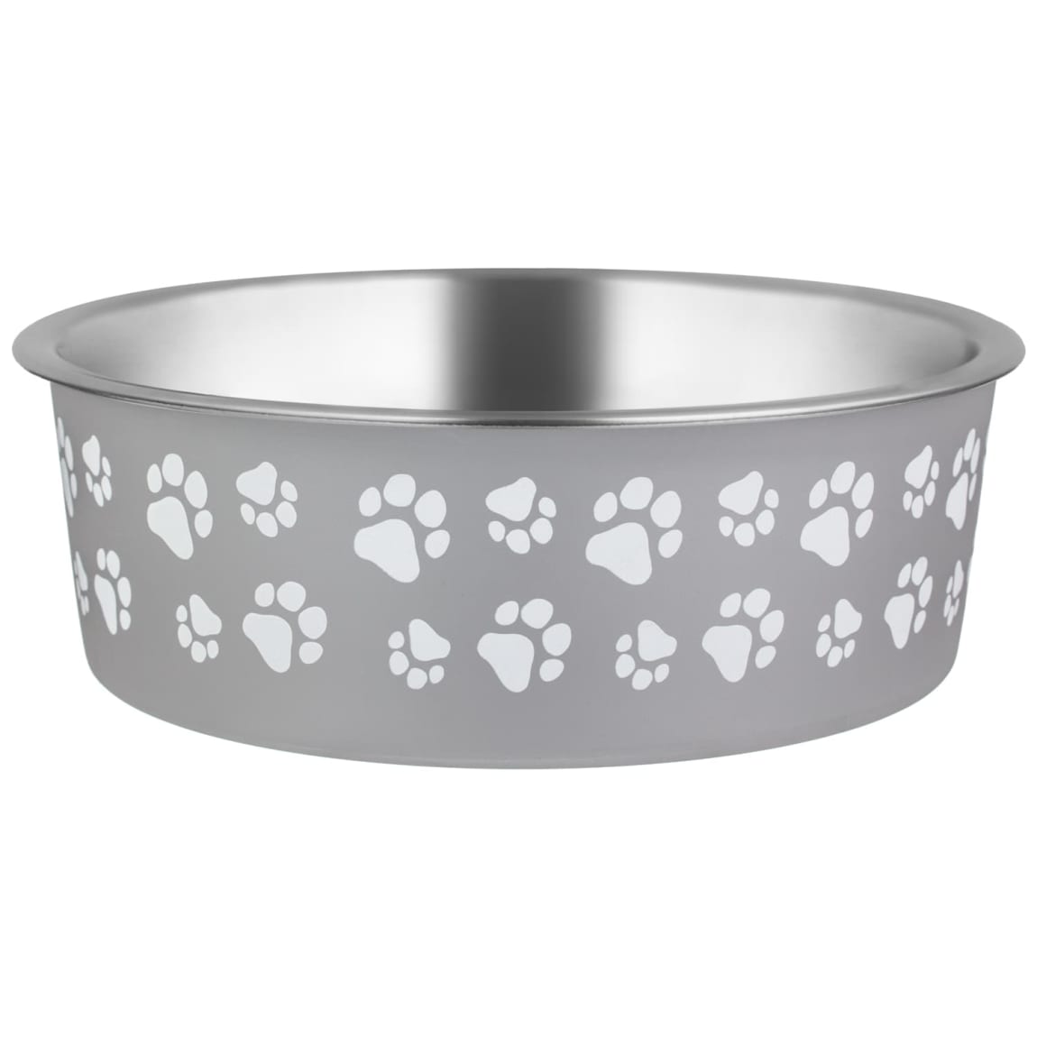 Non-Slip Stainless Steel Dog Bowl – Grey - Pet Wipes & Poo Bags