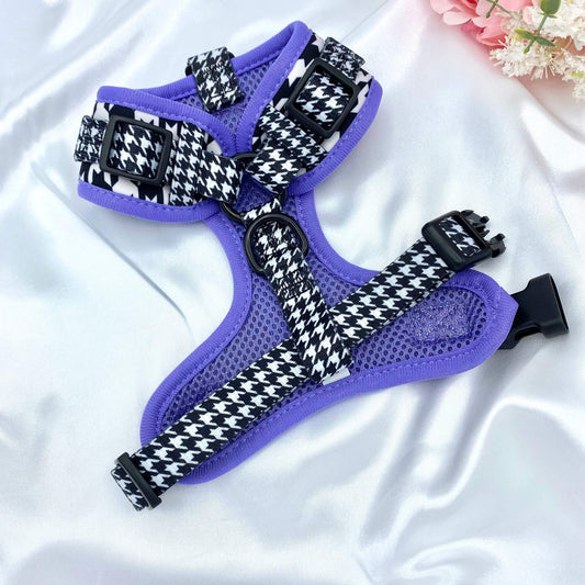 Chic Houndstooth Dog Harness