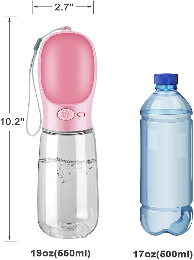 Dog Water Bottle - Portable - Pet Wipes & Poo Bags