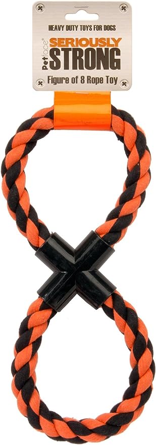 Petface Seriously Strong Figure of 8 Rope Dog Toy - Pet Wipes & Poo Bags