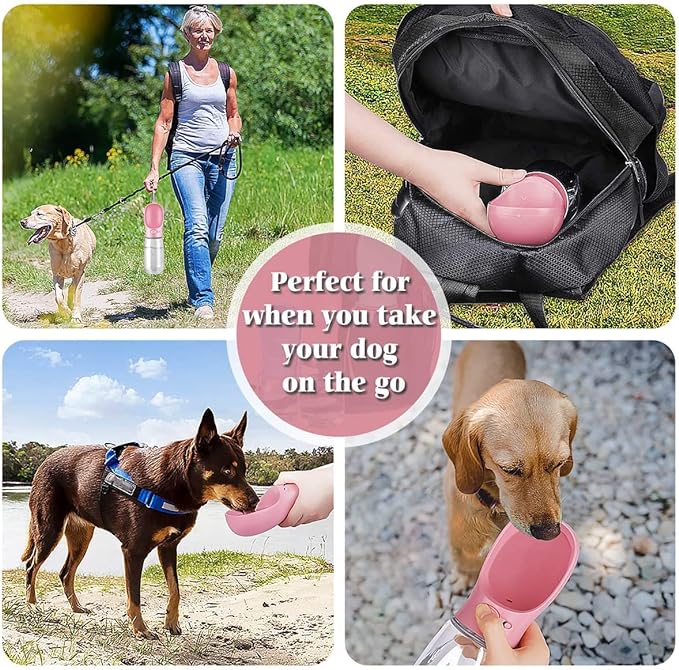 Dog Water Bottle - Portable - Pet Wipes & Poo Bags
