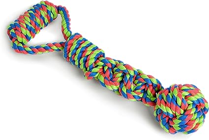 Petface Toyz Rope Ball Tugger Dog Toy - Pet Wipes & Poo Bags