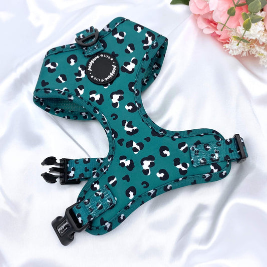 Green Leopard Dog Harness