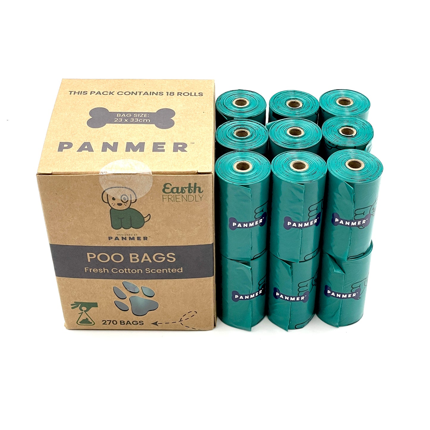 Dog Poo Bags - PCR (270 Bags) - Pet Wipes & Poo Bags