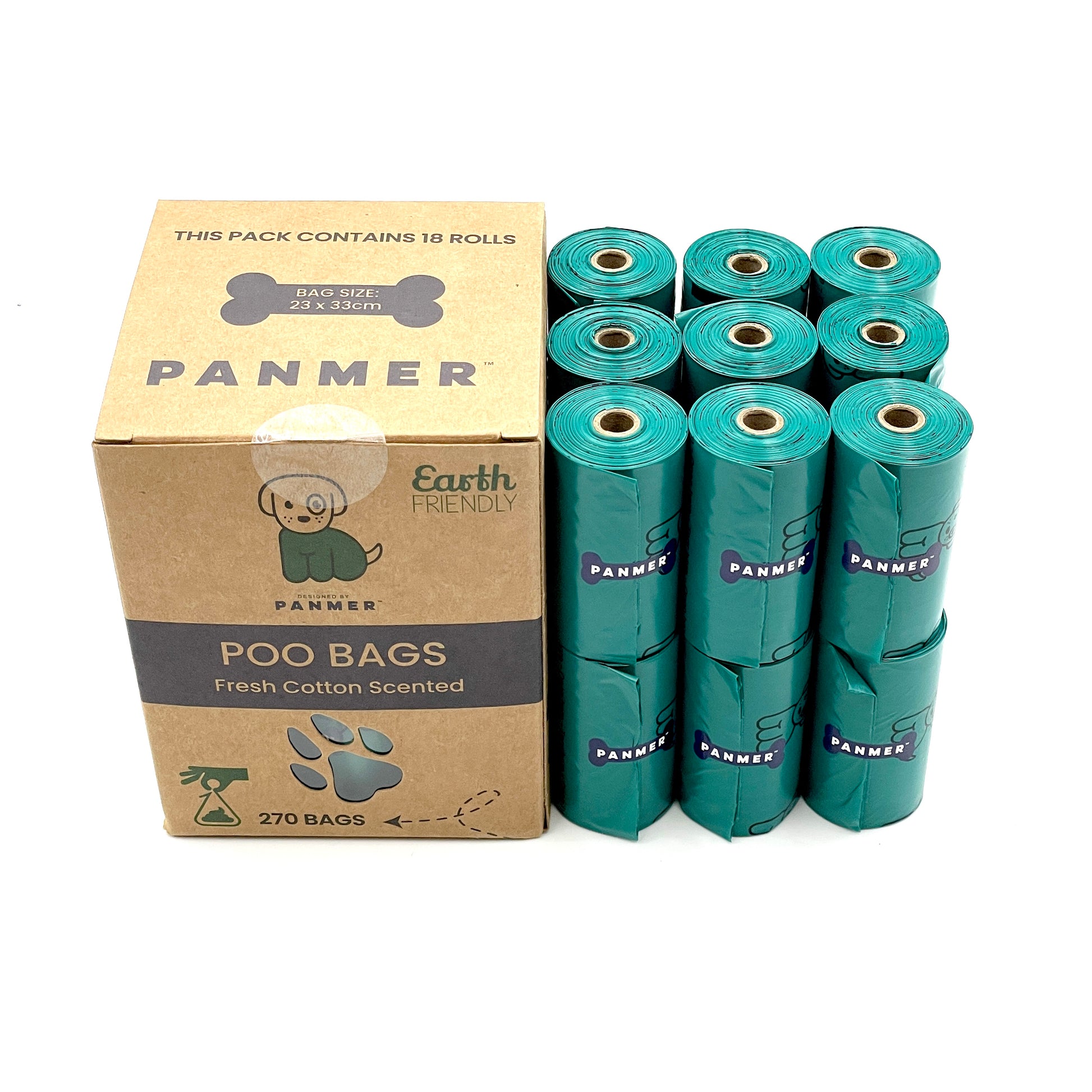 Dog Poo Bags - PCR (270 Bags) - Pet Wipes & Poo Bags