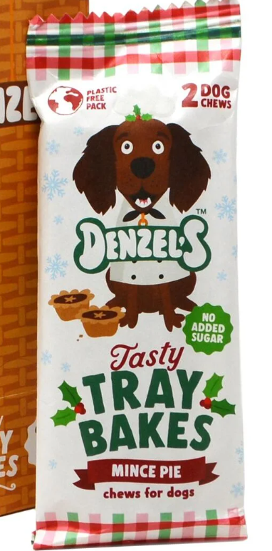 Denzel's Vegan Dog Chews - Mince Pie Traybake 50g - x2PACKS