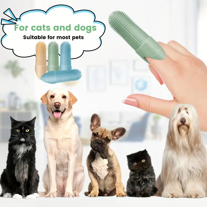 Dog Toothbrush - Finger Cleaner - Dental Care - Pet Wipes & Poo Bags