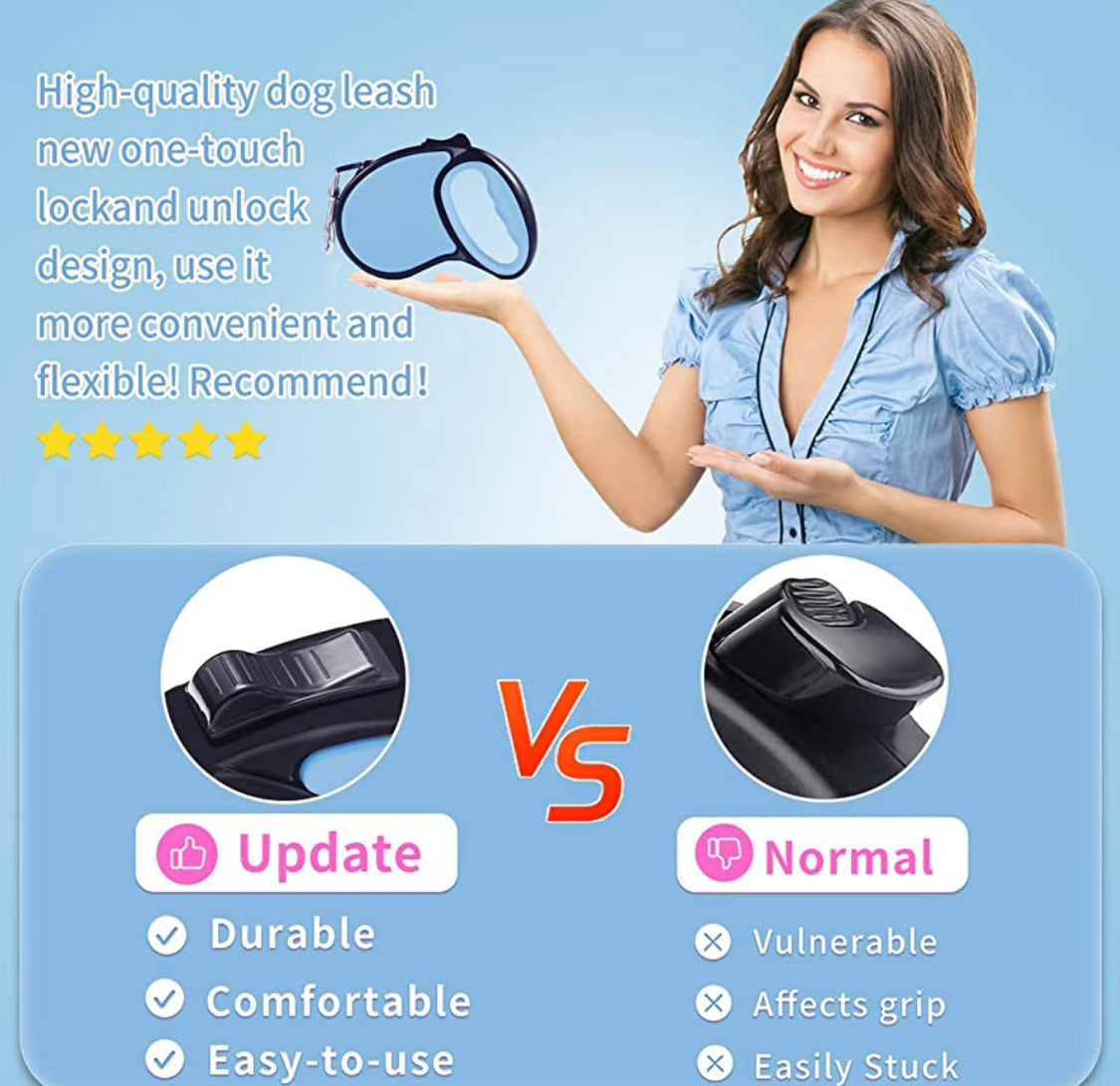 Dog Lead - Retractable - Pet Wipes & Poo Bags