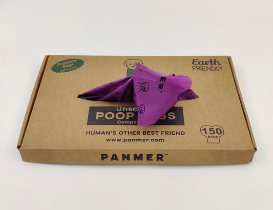COMPOSTABLE 150 Poo Bags - Tissue Box Style - Pet Wipes & Poo Bags