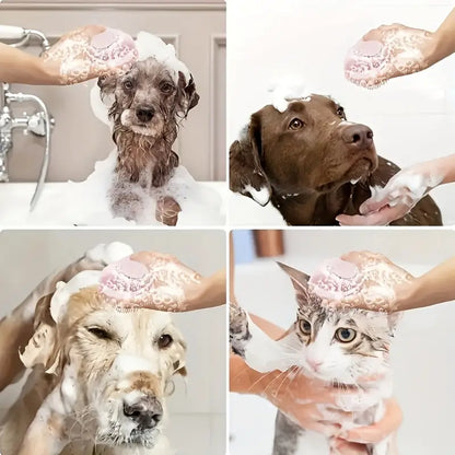 Pet Shampoo Brush - Silicone - Pet Wipes & Poo Bags