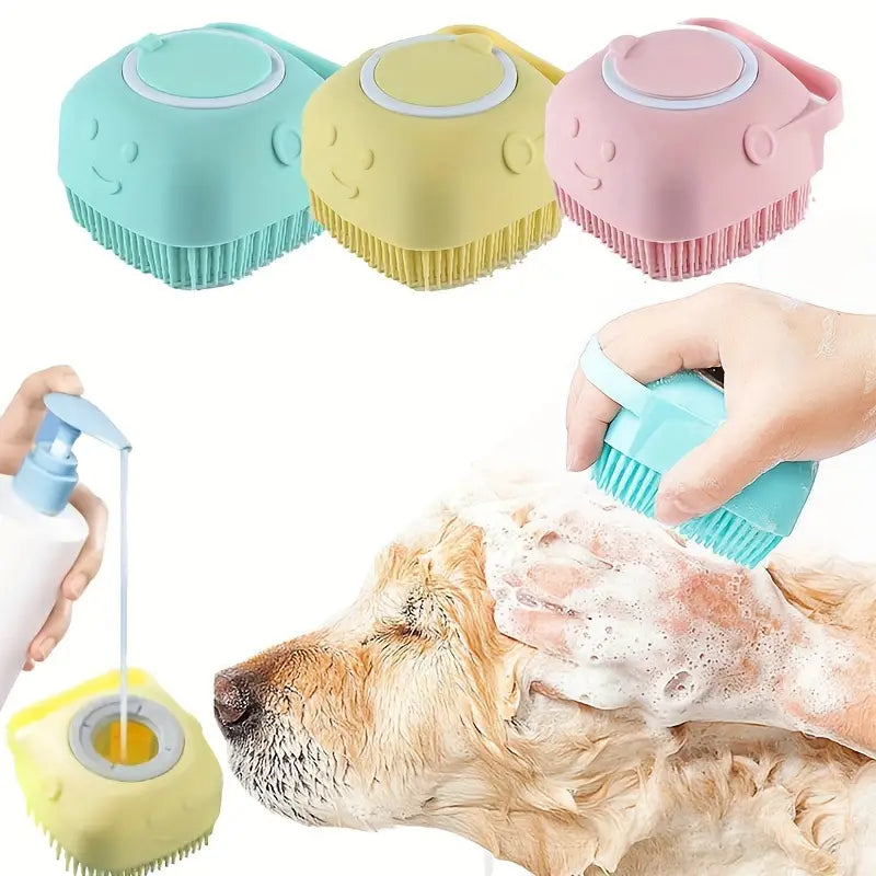 Pet Shampoo Brush - Silicone - Pet Wipes & Poo Bags