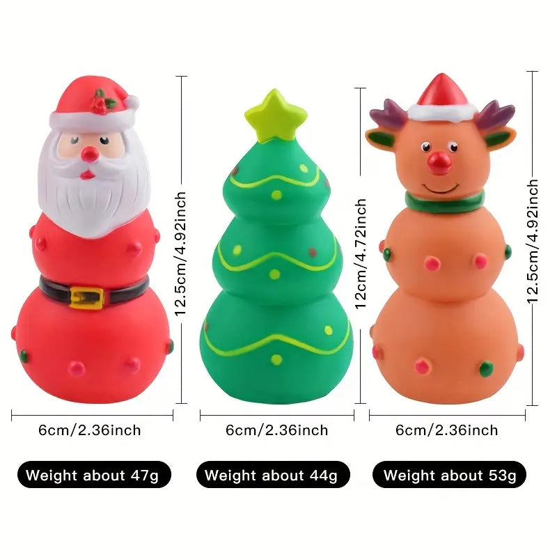 Christmas Squeak Toys - Pet Wipes & Poo Bags
