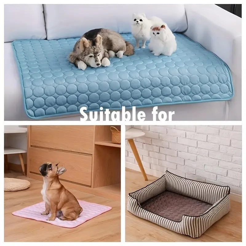 Pet Cooling Mat - Durable - Washable - Cool - Pet Wipes & Poo Bags