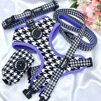 Chic Houndstooth Dog Harness