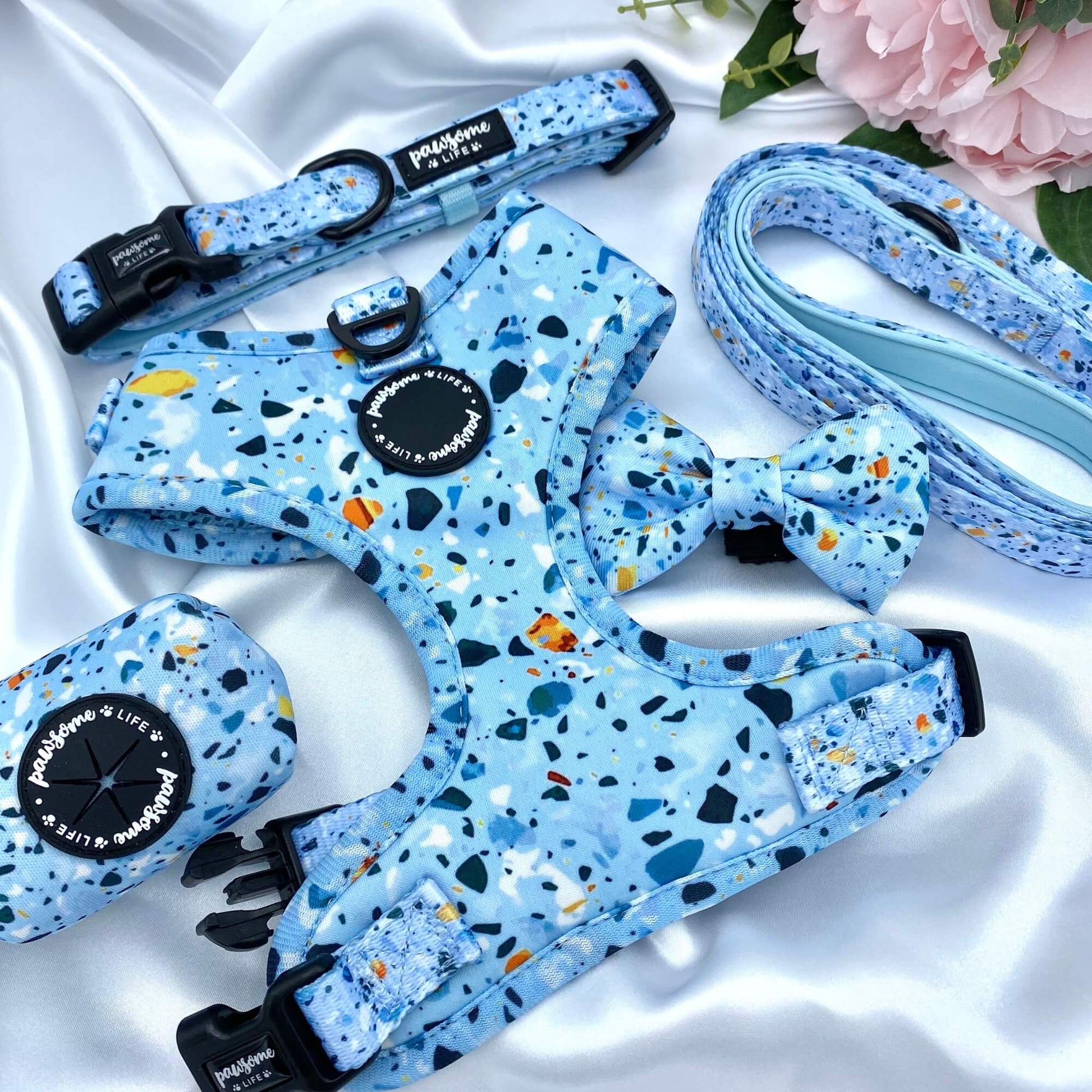 Terrazzo Dog Harness - Pet Wipes & Poo Bags