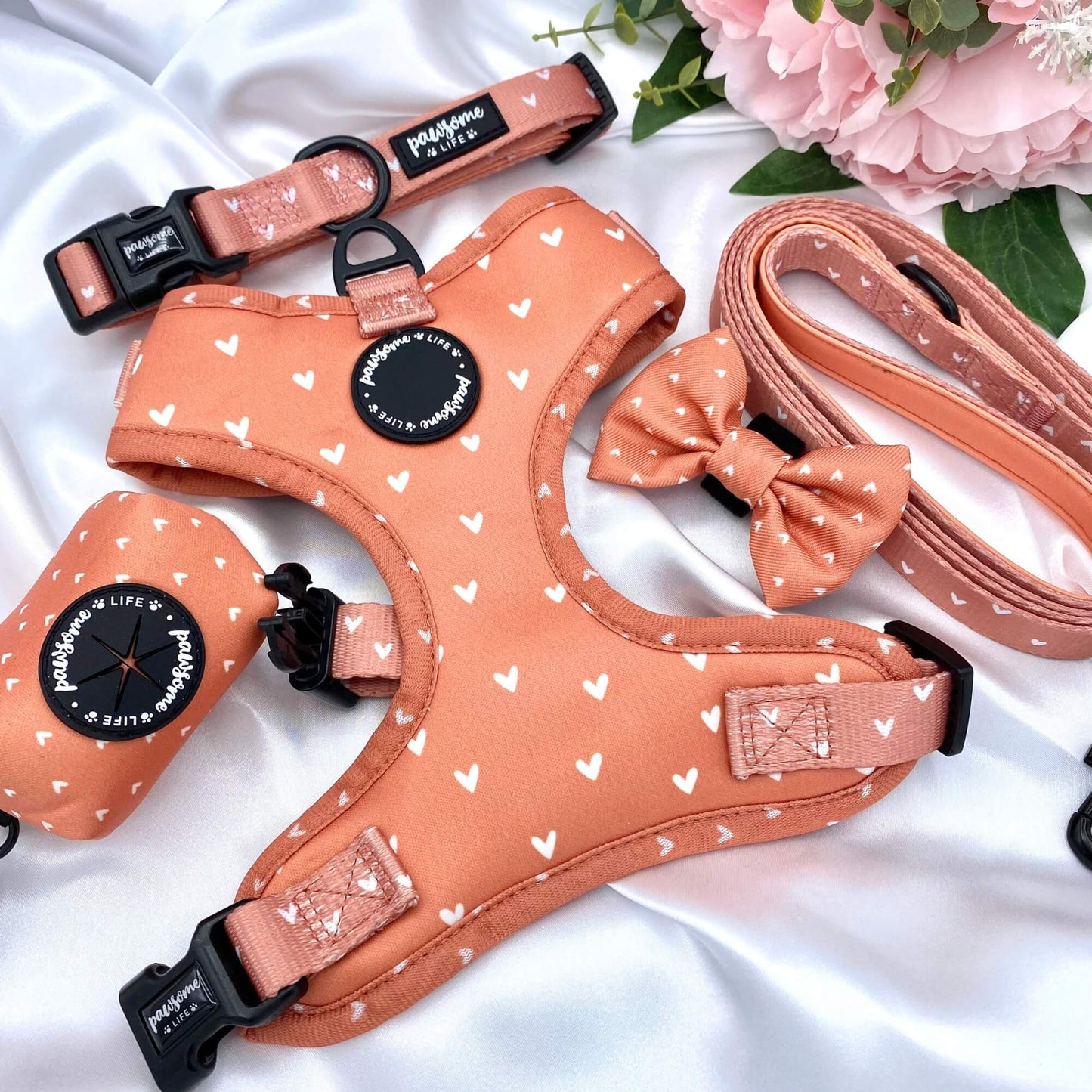 Cinnamon Hearts Poop Bag Holder