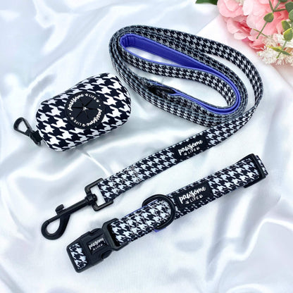 Chic Houndstooth Poop Bag Holder