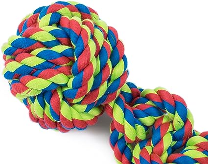 Petface Toyz Rope Ball Tugger Dog Toy - Pet Wipes & Poo Bags