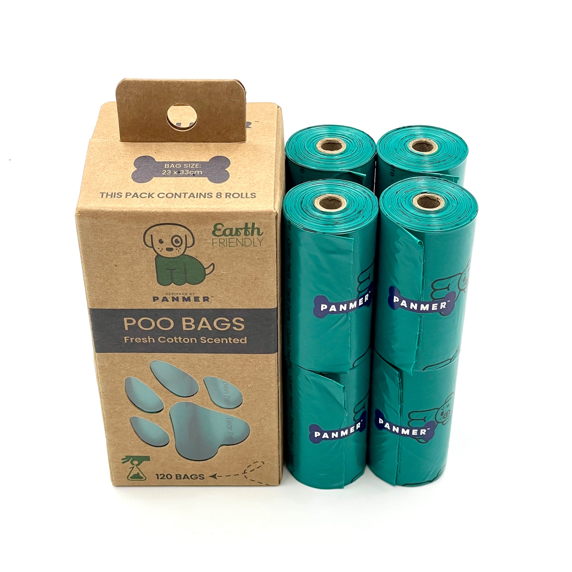 WHOLESALE – Poo Bags - PCR – Rolls – Cotton Fresh Scented – 120bags - #PCRPB120 - Pet Wipes & Poo Bags