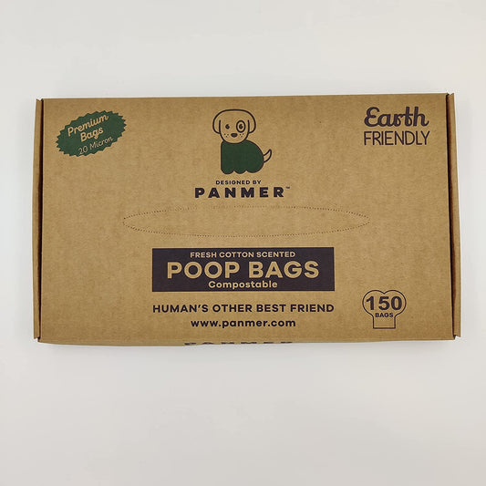 COMPOSTABLE 150 Poo Bags - Tissue Box Style - Pet Wipes & Poo Bags